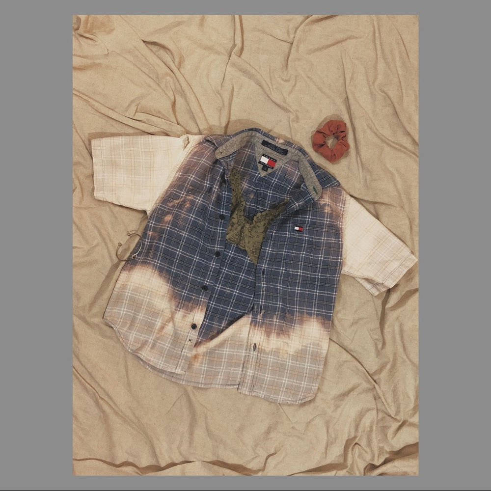 Tommy Hilfiger Vintage Hand-Destroyed Button-Up
